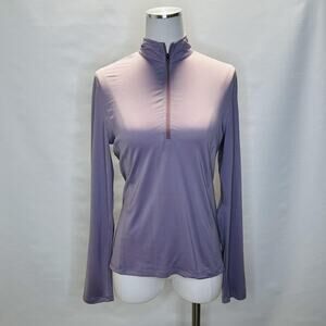 Kerrits Pullover Womens Medium Purple Quarter Zip Long Sleeve Equestrian Shirt